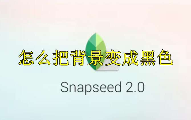 snapseed怎么把背景变成黑色