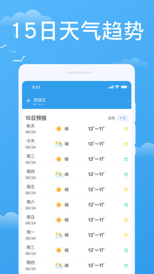 实时天气实时预报软件截图