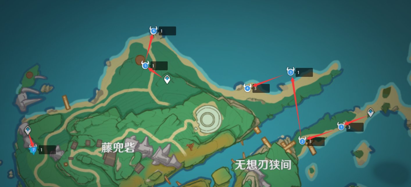 原神2.6刀镡采集路线